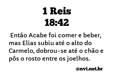 1 REIS 18:42 NVI NOVA VERSÃO INTERNACIONAL