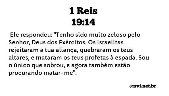 1 REIS 19:14 NVI NOVA VERSÃO INTERNACIONAL