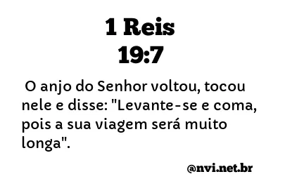 1 REIS 19:7 NVI NOVA VERSÃO INTERNACIONAL