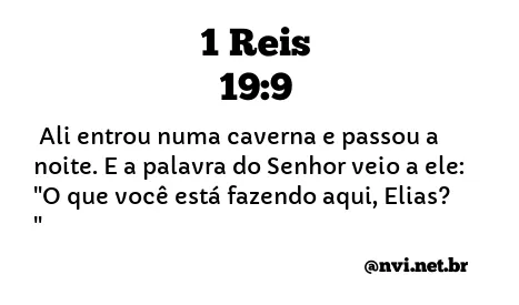 1 REIS 19:9 NVI NOVA VERSÃO INTERNACIONAL