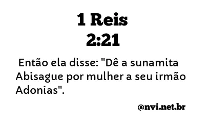 1 REIS 2:21 NVI NOVA VERSÃO INTERNACIONAL