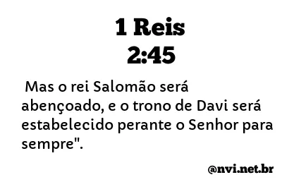 1 REIS 2:45 NVI NOVA VERSÃO INTERNACIONAL