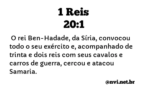 1 REIS 20:1 NVI NOVA VERSÃO INTERNACIONAL