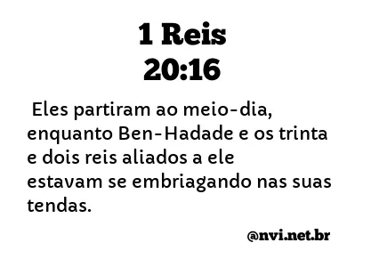 1 REIS 20:16 NVI NOVA VERSÃO INTERNACIONAL