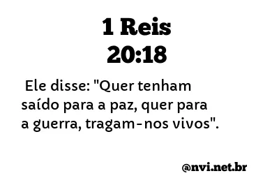 1 REIS 20:18 NVI NOVA VERSÃO INTERNACIONAL