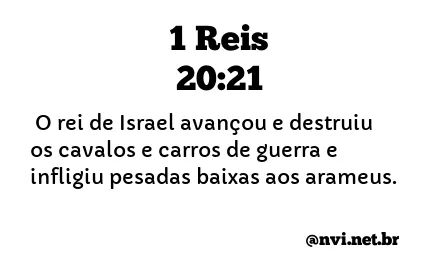 1 REIS 20:21 NVI NOVA VERSÃO INTERNACIONAL