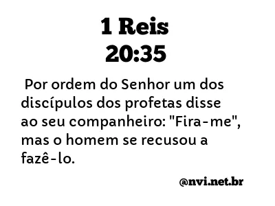 1 REIS 20:35 NVI NOVA VERSÃO INTERNACIONAL