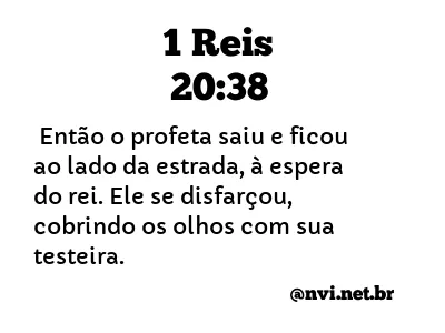 1 REIS 20:38 NVI NOVA VERSÃO INTERNACIONAL