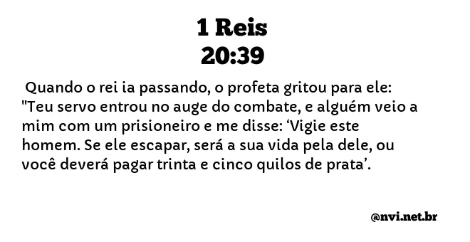 1 REIS 20:39 NVI NOVA VERSÃO INTERNACIONAL