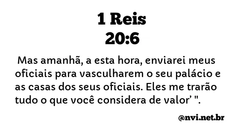 1 REIS 20:6 NVI NOVA VERSÃO INTERNACIONAL