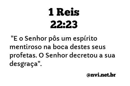 1 REIS 22:23 NVI NOVA VERSÃO INTERNACIONAL