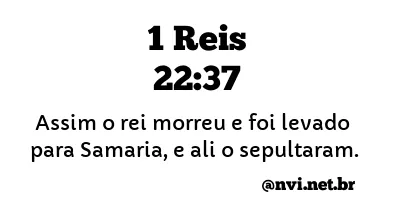 1 REIS 22:37 NVI NOVA VERSÃO INTERNACIONAL