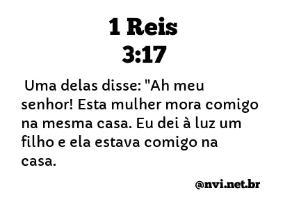 1 REIS 3:17 NVI NOVA VERSÃO INTERNACIONAL