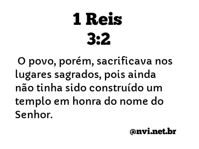 1 REIS 3:2 NVI NOVA VERSÃO INTERNACIONAL