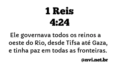 1 REIS 4:24 NVI NOVA VERSÃO INTERNACIONAL