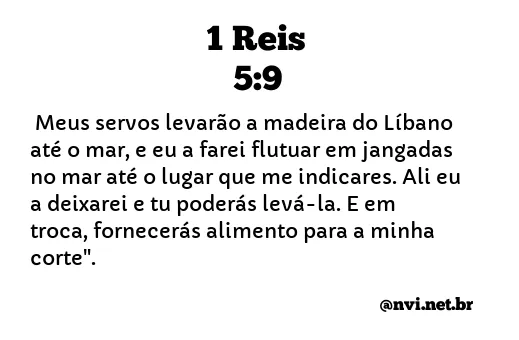 1 REIS 5:9 NVI NOVA VERSÃO INTERNACIONAL