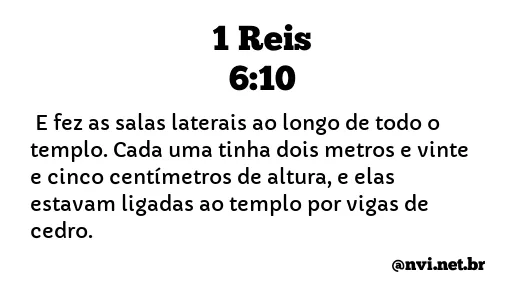 1 REIS 6:10 NVI NOVA VERSÃO INTERNACIONAL