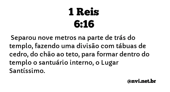 1 REIS 6:16 NVI NOVA VERSÃO INTERNACIONAL