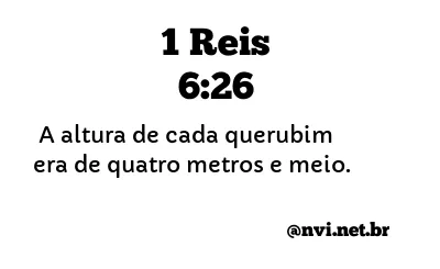 1 REIS 6:26 NVI NOVA VERSÃO INTERNACIONAL