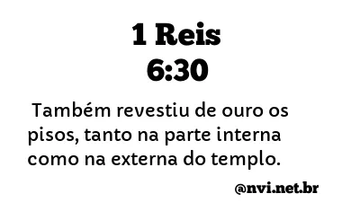 1 REIS 6:30 NVI NOVA VERSÃO INTERNACIONAL