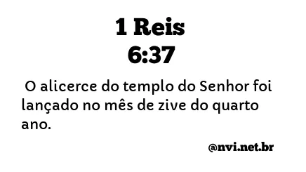 1 REIS 6:37 NVI NOVA VERSÃO INTERNACIONAL