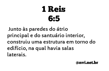 1 REIS 6:5 NVI NOVA VERSÃO INTERNACIONAL