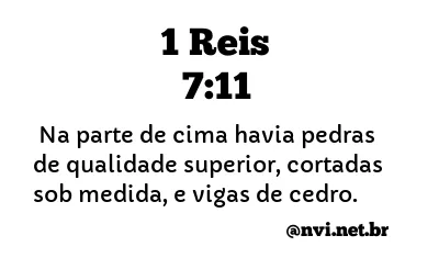 1 REIS 7:11 NVI NOVA VERSÃO INTERNACIONAL