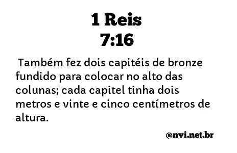 1 REIS 7:16 NVI NOVA VERSÃO INTERNACIONAL