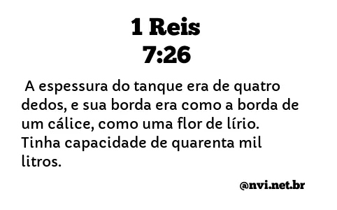 1 REIS 7:26 NVI NOVA VERSÃO INTERNACIONAL