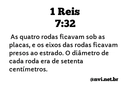 1 REIS 7:32 NVI NOVA VERSÃO INTERNACIONAL