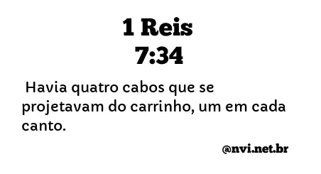 1 REIS 7:34 NVI NOVA VERSÃO INTERNACIONAL