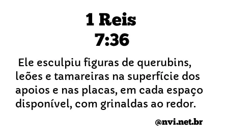 1 REIS 7:36 NVI NOVA VERSÃO INTERNACIONAL