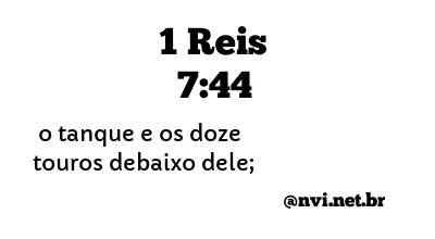 1 REIS 7:44 NVI NOVA VERSÃO INTERNACIONAL