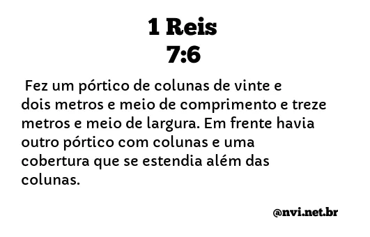 1 REIS 7:6 NVI NOVA VERSÃO INTERNACIONAL