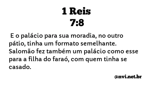 1 REIS 7:8 NVI NOVA VERSÃO INTERNACIONAL