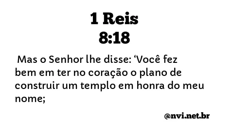 1 REIS 8:18 NVI NOVA VERSÃO INTERNACIONAL