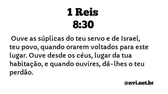 1 REIS 8:30 NVI NOVA VERSÃO INTERNACIONAL