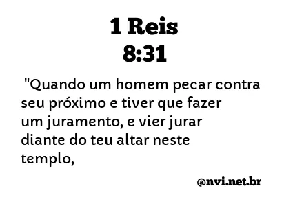 1 REIS 8:31 NVI NOVA VERSÃO INTERNACIONAL