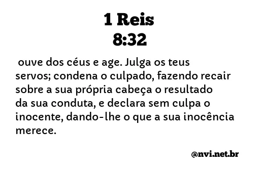 1 REIS 8:32 NVI NOVA VERSÃO INTERNACIONAL