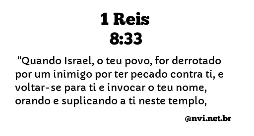 1 REIS 8:33 NVI NOVA VERSÃO INTERNACIONAL