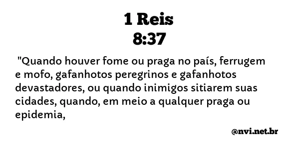 1 REIS 8:37 NVI NOVA VERSÃO INTERNACIONAL