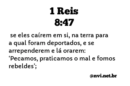 1 REIS 8:47 NVI NOVA VERSÃO INTERNACIONAL