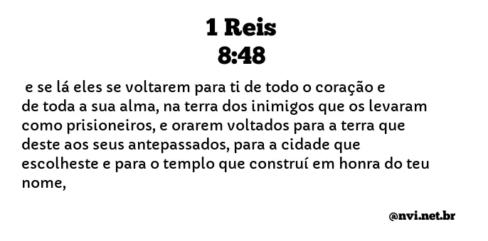 1 REIS 8:48 NVI NOVA VERSÃO INTERNACIONAL