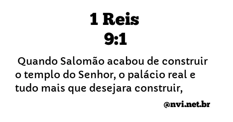 1 REIS 9:1 NVI NOVA VERSÃO INTERNACIONAL