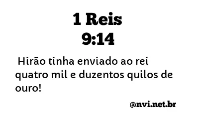 1 REIS 9:14 NVI NOVA VERSÃO INTERNACIONAL