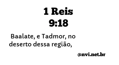 1 REIS 9:18 NVI NOVA VERSÃO INTERNACIONAL