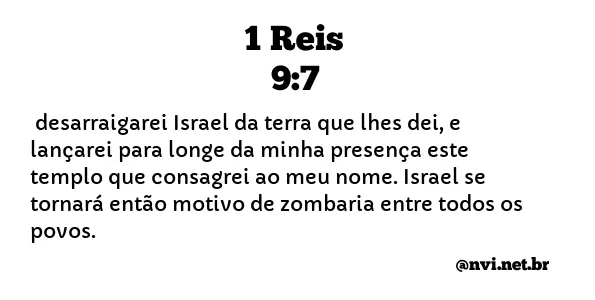 1 REIS 9:7 NVI NOVA VERSÃO INTERNACIONAL