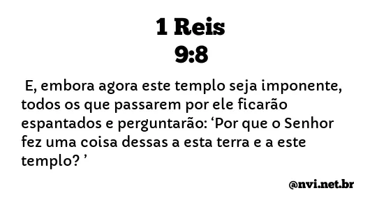 1 REIS 9:8 NVI NOVA VERSÃO INTERNACIONAL