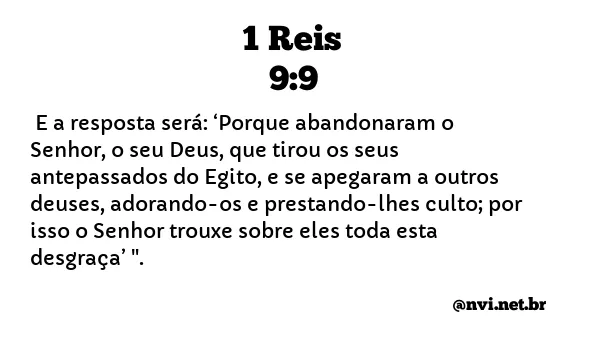 1 REIS 9:9 NVI NOVA VERSÃO INTERNACIONAL