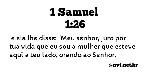 1 SAMUEL 1:26 NVI NOVA VERSÃO INTERNACIONAL